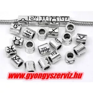 Horoszkópos köztes gyöngy. 8x7mm. Válassz csillagjegyet!