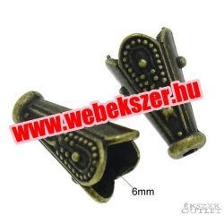   Gyöngykupak. Tölcsér. 7x12x7.5mm. Antik bronz szín.  Leárazva!