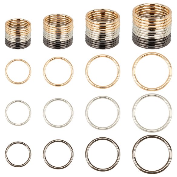 Zárt fém karika. 3 színben, 4 méretben.