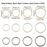Zárt fém karika. 3 színben, 4 méretben.