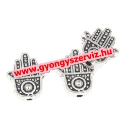  10db.  Hamsa kéz. Köztes gyöngy, kreatív gyöngy. Fatime keze. 12x10mm.