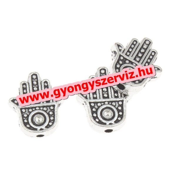 10db.  Hamsa kéz. Köztes gyöngy, kreatív gyöngy. Fatime keze. 12x10mm.