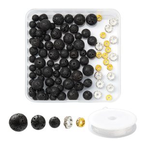 DIY. 100 darabos lávakő, rondell mix.