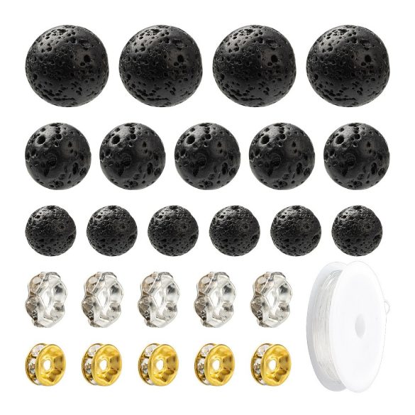 DIY. 100 darabos lávakő, rondell mix.