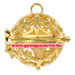 Leárazás! Angyalhívó medál.  Gömb. Arany szín.