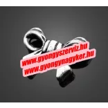 10db.  Masni. 13.4x9.5mm. Antik ezüst szín. Fémgyöngy, köztes gyöngy.