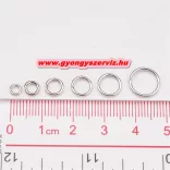 Fém karika. Szerelő karika. Platina szín. 4-10mm. 1745db + ajándék tároló doboz!