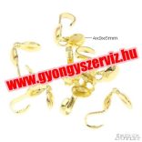 100db. Csomófogó. Arany szín. 4x9x6mm. Leárazva!