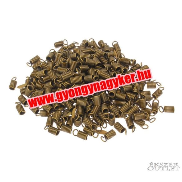 20db. Rugós végzáró. 11x5mm. Antik bronz. Leárazva!