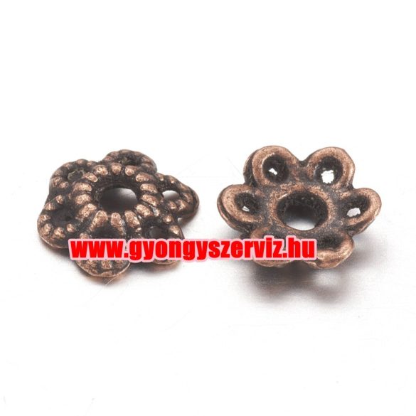 50db gyöngykupak. 6x1.5mm. Antik réz szín.