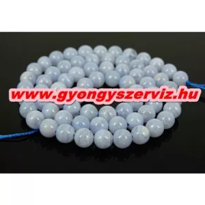 Kalcedon ásványgyöngy. 4-5mm.