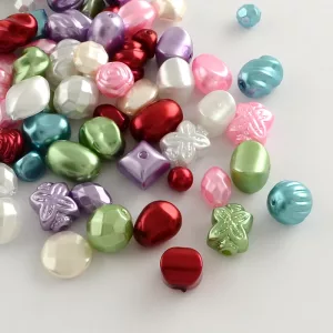 Leárazás! Műanyag gyöngy mix. Tekla mix. 10g/csomag.