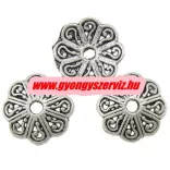 20db gyöngykupak. 13x13x3mm. Antik ezüst szín.