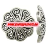 20db gyöngykupak. 13x13x3mm. Antik ezüst szín.