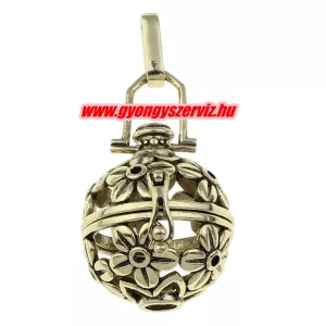 Leárazás! Angyalhívó medál. 25x25x20mm. Antik bronz szín.