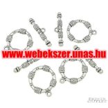 5 szett. Karkötő kapocs. Ékszer zár. Antik ezüst szín.   Legjobb ár!