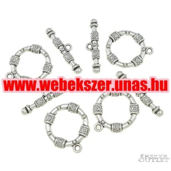 5 szett. Karkötő kapocs. Ékszer zár. Antik ezüst szín.   Legjobb ár!