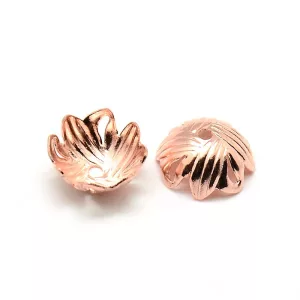 20db gyöngykupak. 10x4mm. Rózsaarany szín.
