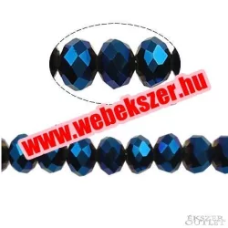   Kiárusítás!  10db. Csiszolt üveggyöngy. 8x10mm. Indocolite. Mindig akcióban!