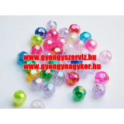   Csiszolt vegyes műanyag gyöngy. 6mm, 8mm. 10g/csomag. Mindig akcióban!