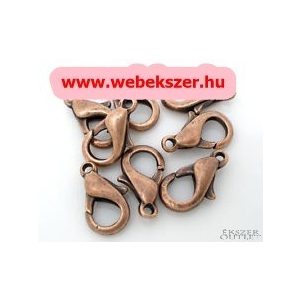 10db. Delfin zár. Ékszer kapocs. 7x10mm. Antik réz szín.