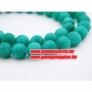 Jade ásványgyöngy. 8mm.  Zöld. 