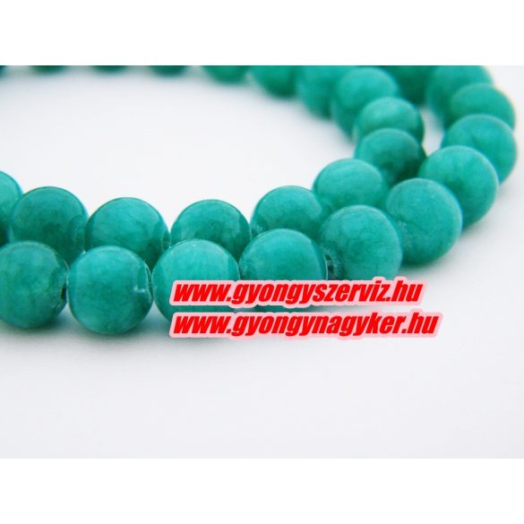 Jade ásványgyöngy. 8mm.  Zöld. 