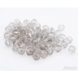   Kiárusítás!  100db. Üveggyöngy. Csiszolt. 4mm. Füst.   