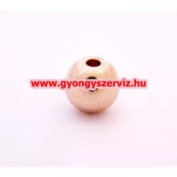 Acél ékszergyöngy. 8mm. Rózsaarany szín.