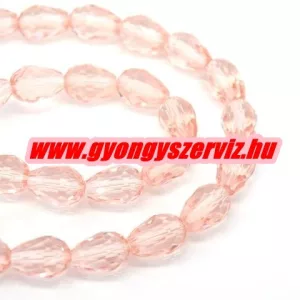 Kiárusítás!  10db. Könnycsepp gyöngy, teardrop. 12x8mm. Rózsaszín. Mindig akcióban!