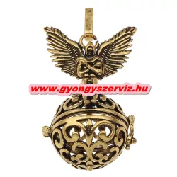   Leárazás! Angyalhívó medál. Angyallal. Antik bronz szín.