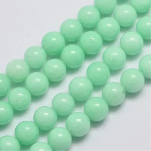 Jade ásványgyöngy. 8mm. Menta. 