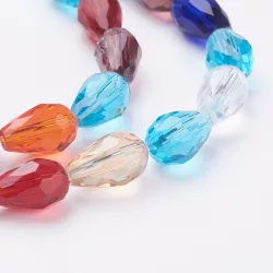   Leárazás!  Csiszolt üveggyöngy. Könnycsepp gyöngy. Mix. 10db/csomag. Két méretben!