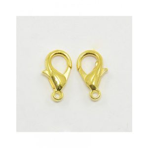 10db. Delfin zár, delfin kapocs. 12x6mm. Arany szín.