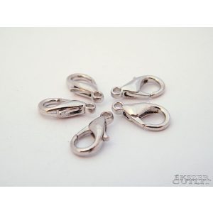 10db. Delfin zár. Kapocs. 14x8mm. Platina szín.  Legjobb ár!