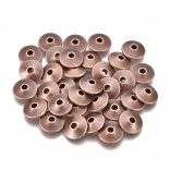 10db. Fém köztes gyöngy. 11.5mm. Antik réz szín.