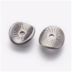   20db. Hajlított köztes gyöngy. 8.5x1mm. Fegyveracél szín.