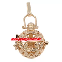 Leárazás! Angyalhívó medál. 25x25x20mm. Arany szín.