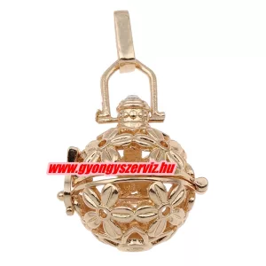 Leárazás! Angyalhívó medál. 25x25x20mm. Arany szín.