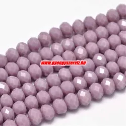   Kiárusítás!  20db. Csiszolt üveggyöngy, fánkgyöngy. 6x8mm. Szilva. Mindig akcióban!