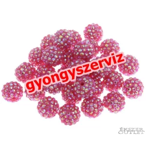 Kiárusítás!   Műanyag shamballa gyöngy. 16mm. mályva. Mindig akcióban!