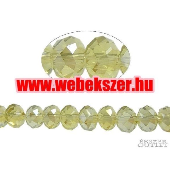 20db. Csiszolt üveggyöngy. 6x8mm. 10 szín! Válassz színt! Mindig akcióban!