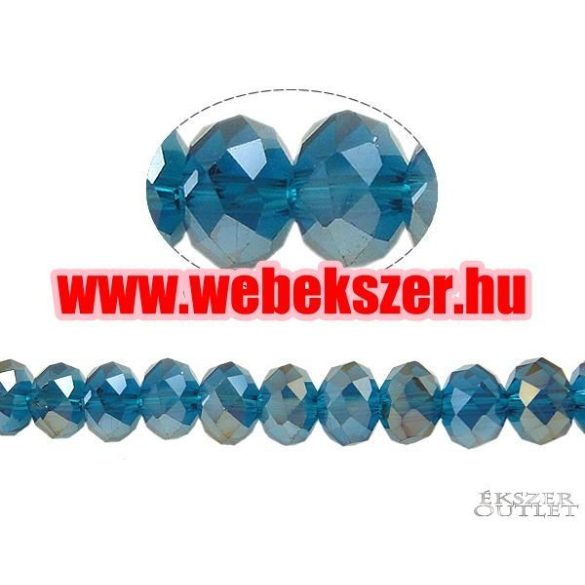 20db. Csiszolt üveggyöngy. 6x8mm. 10 szín! Válassz színt! Mindig akcióban!