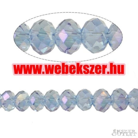 20db. Csiszolt üveggyöngy. 6x8mm. 10 szín! Válassz színt! Mindig akcióban!