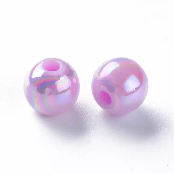 Aura tekla gyöngy. 8mm. Világos lila. 50db/csomag.