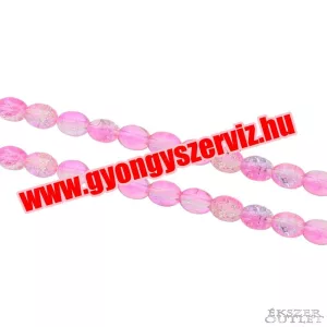 Roppantott üveggyöngy. 6x8mm. 2 választható színben!  20db/csomag.