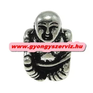 Pandora stílusú fémgyöngy. Charm. Buddha. 10x14x11mm. Leárazva!