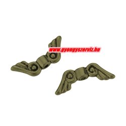   10db. Angyalszárny köztes gyöngy. 16x6mm. Antik bronz szín.
