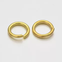 100db. Nyitott szerelőkarika. 5x0.8mm. Arany szín.