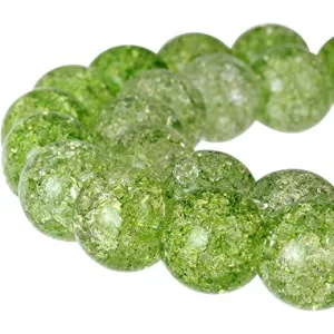 Kiárusítás! 10db. Cseh roppantott üveggyöngy. 8mm. Világoszöld.